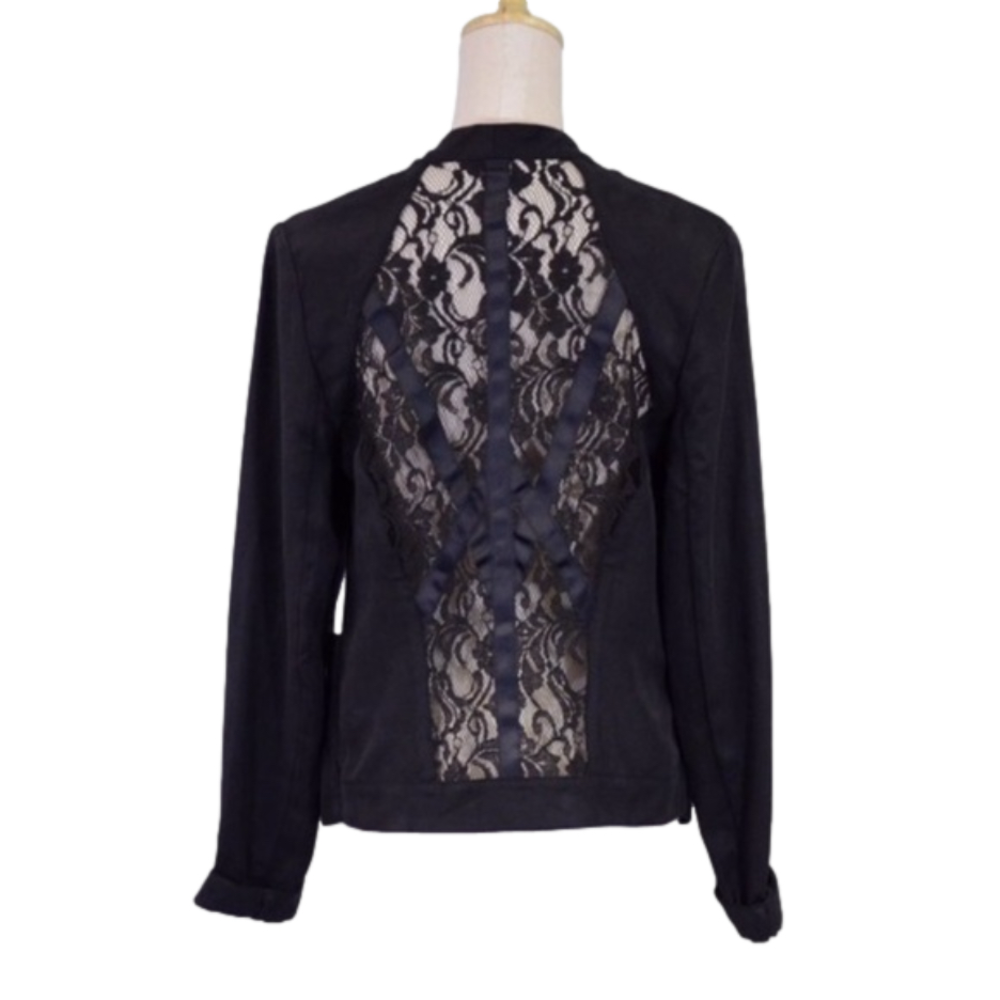 Gentlefawn | Black blazer with lace detailing​